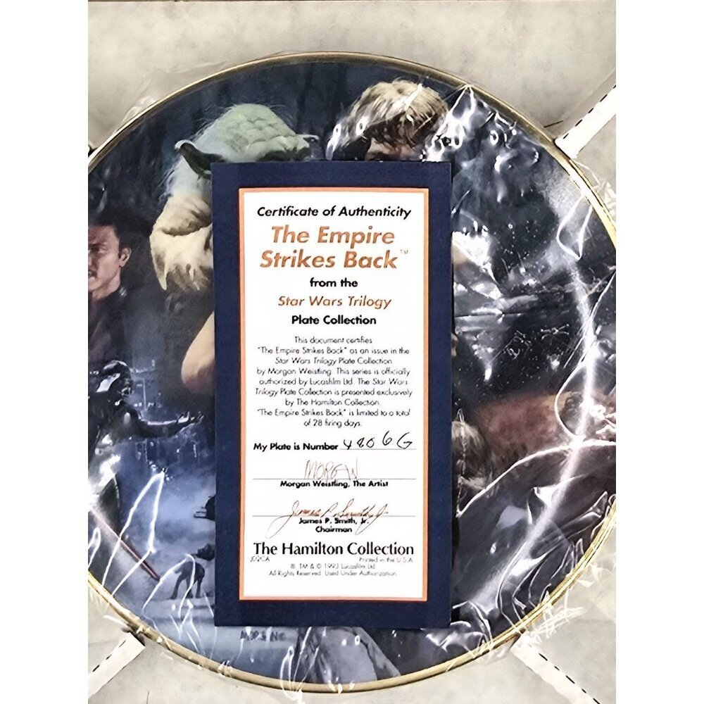 STAR WARS THE EMPIRE STRIKES BACK COLLECTORS PLATE Hamilton Collection New - Picture 5 of 8